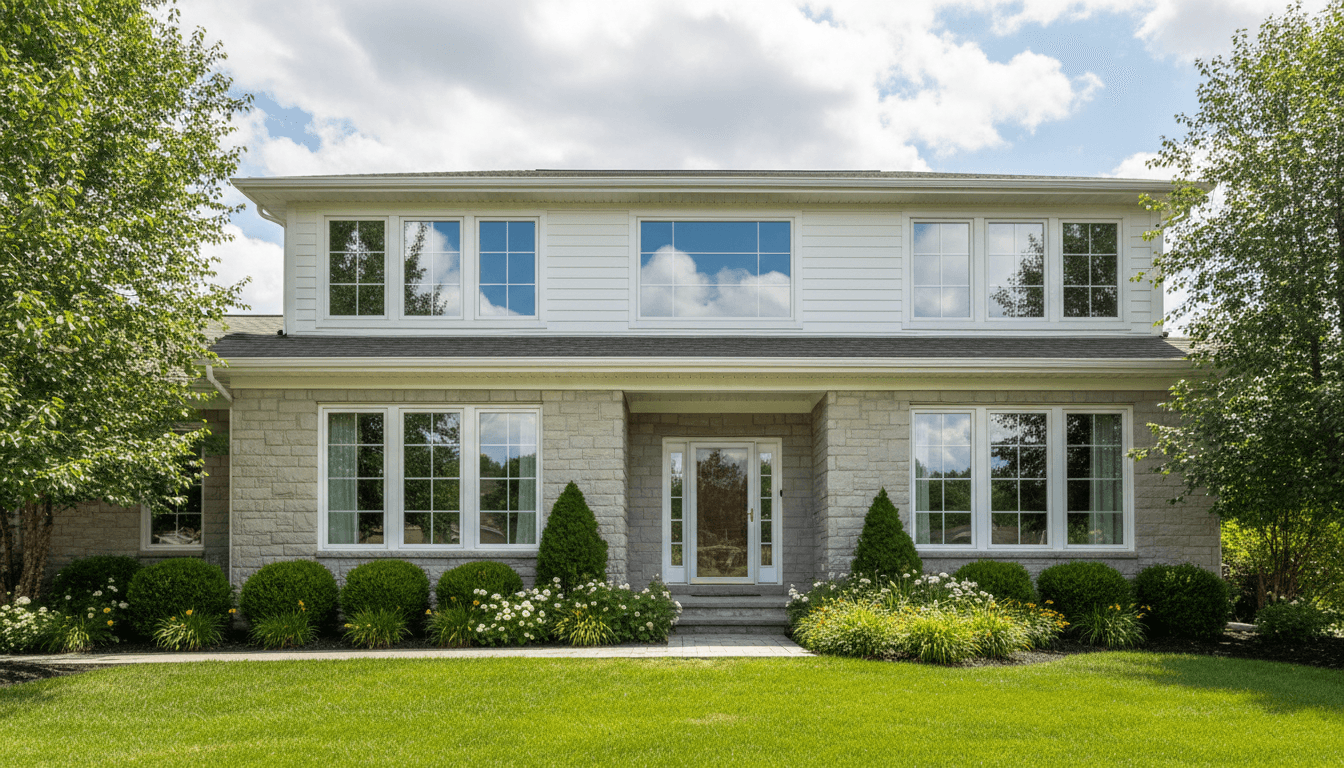 Beautifully cleaned residential home exterior in Naperville